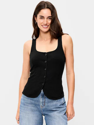 Sleeveless Button-Down Top | Old Navy (US)