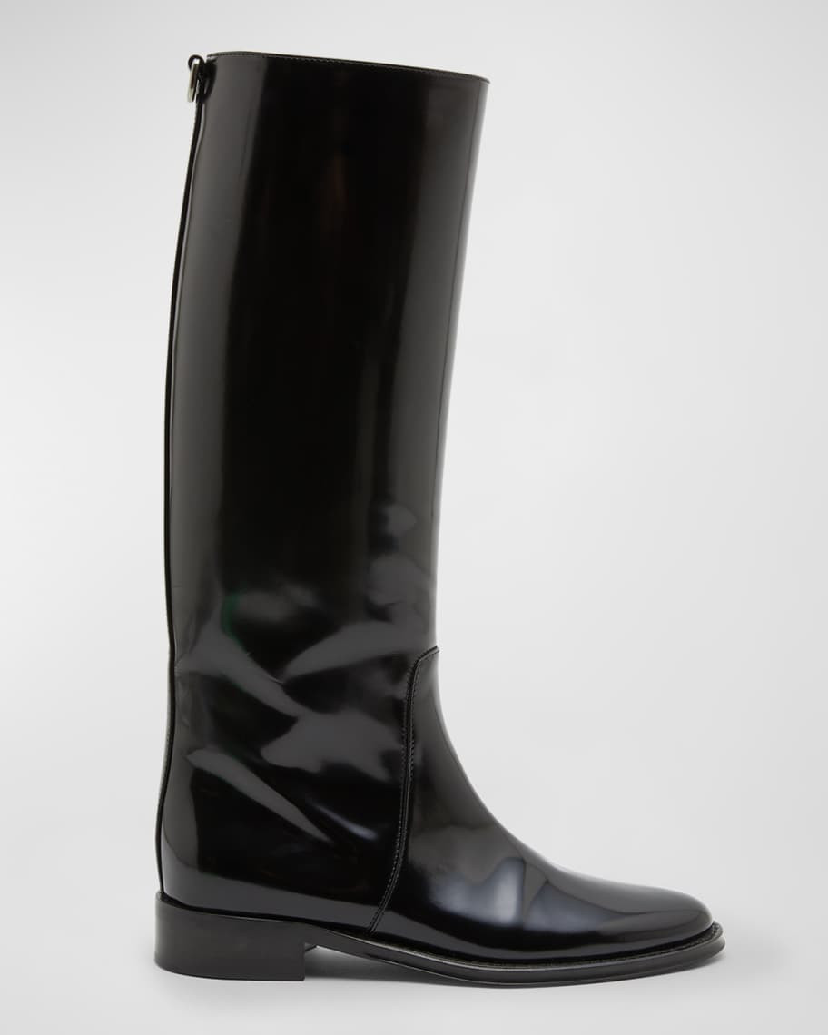 Hunt Knee-Length Patent Leather Boots | Neiman Marcus