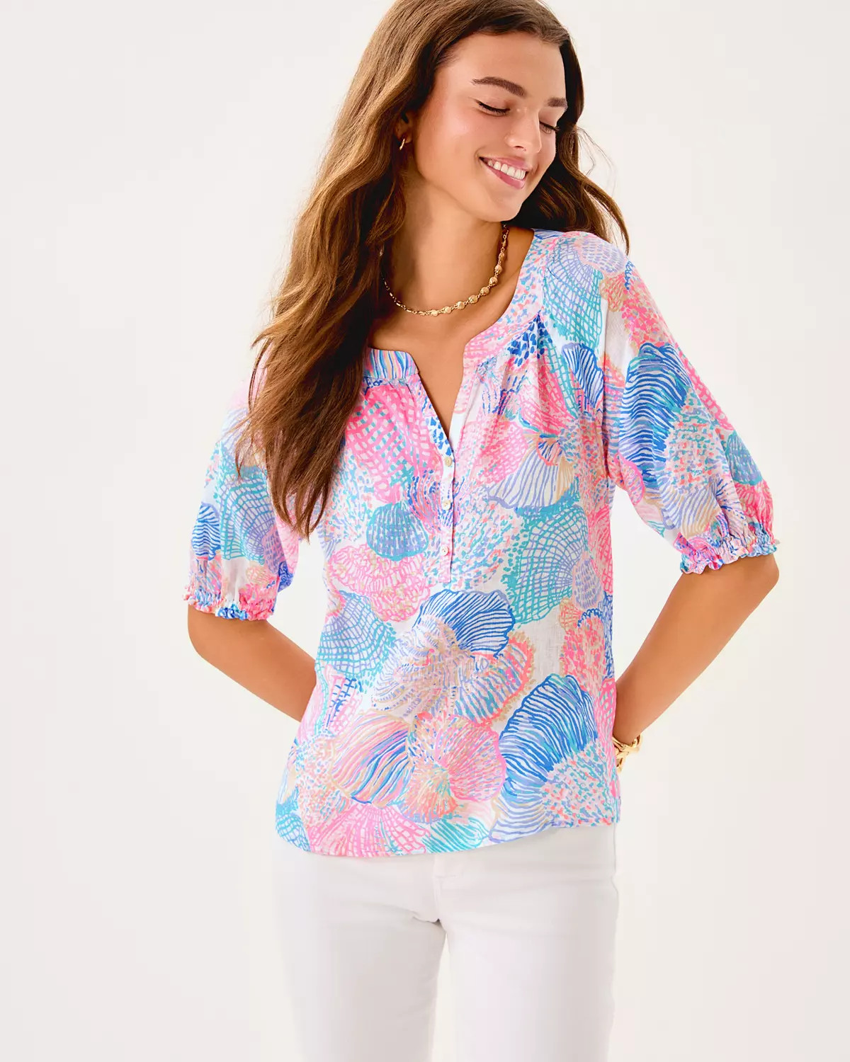 Caprina Linen Top | Lilly Pulitzer