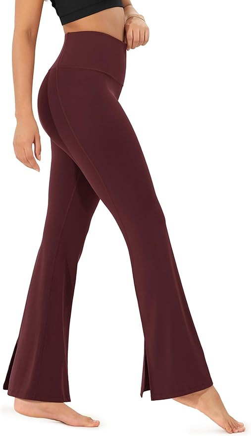 ODODOS Cloud Feeling Split-Hem Flared Pants for Women 29" /31" High Waisted Lounge Bootcut Yoga P... | Amazon (US)