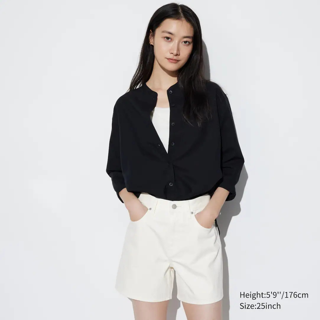 Short en Jean Baggy à Taille Haute | Uniqlo FR