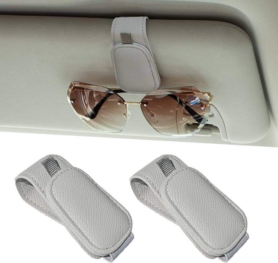 Yuoyar 2 Packs Magnetic Sunglass Holder for Car Visor - Universal Sunglasses Clip for Different S... | Amazon (US)