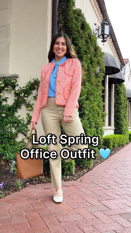 Spring Office Outfit 🩵 Tweed Jacket, Work Blouse, and Business Casual Pants. True to size in all! 

Teacher Outfit | Professional Outfits 


#LTKVideo #LTKFindsUnder50 #LTKWorkwear