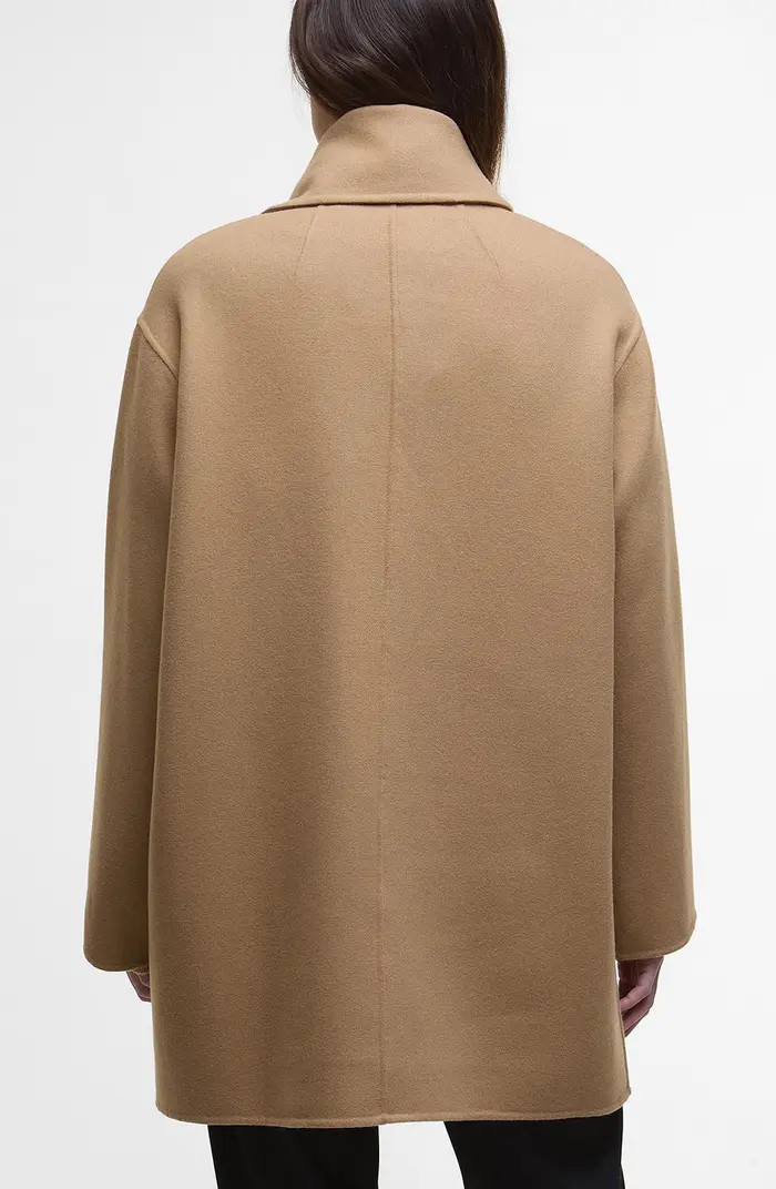Barbour Clementine Scarf Detail Wool Blend Coat | Nordstrom | Nordstrom