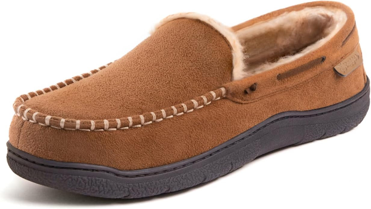 Zigzagger Men's Moccasin Slippers Memory Foam House Shoes | Amazon (US)
