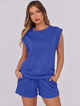 ANRABESS Two Piece Sets for Women 2025 Summer Short Lounge Set Casual Beach Vacation Outfits Spri... | Amazon (US)