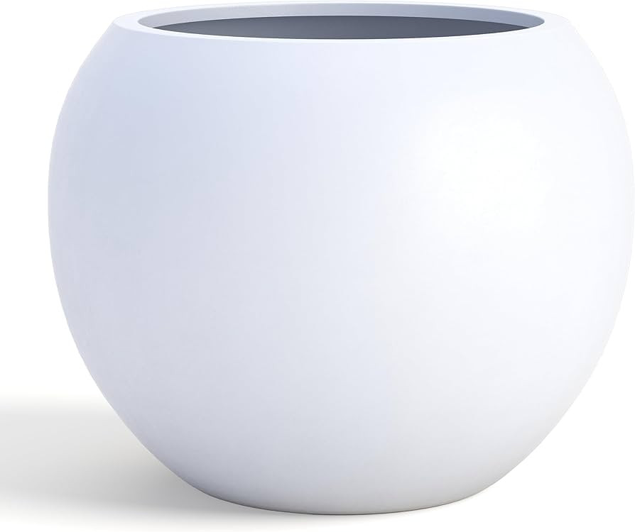 DTY Signature Mount Sherman Modern Indoor Outdoor Fiberstone Sphere Planter, Durable Round Garden... | Amazon (US)