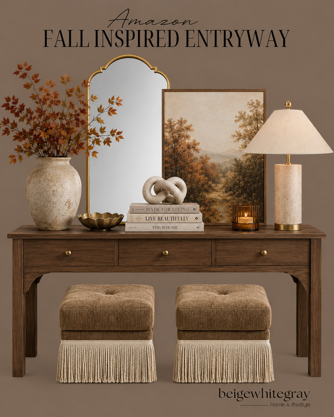 Transform your space with these stunning fall inspired pieces! #HomeDecor #FallVibes