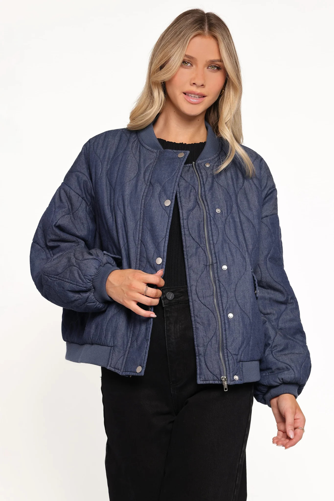 Keah Quilted Jacket - Navy | Petal & Pup (US)