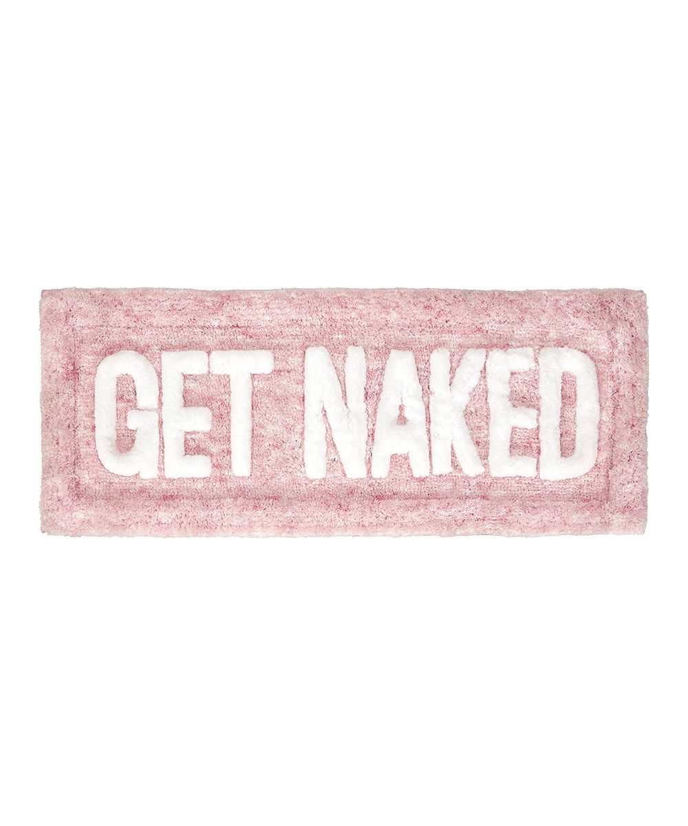 Jade + Oake Bath Rugs & Mats Blush - Blush 'Get Naked' 24 x 60 Statement Rug | Zulily