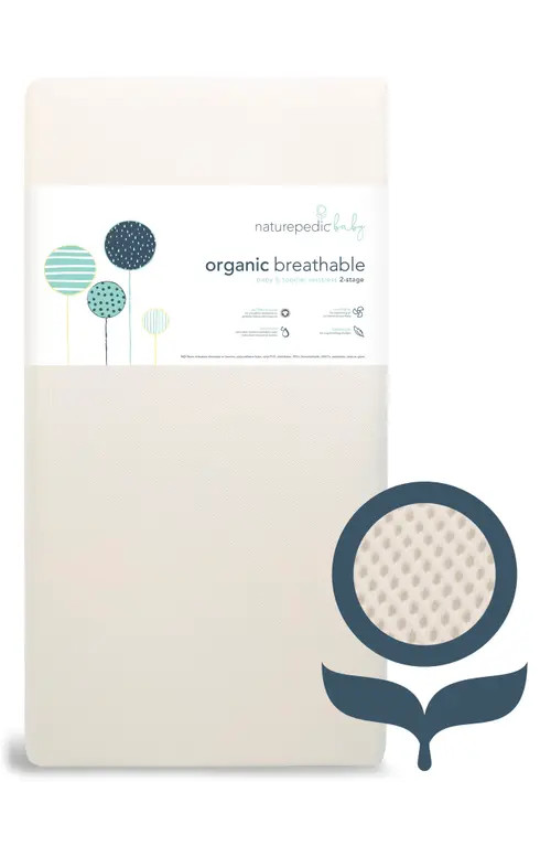 Naturepedic Organic Breathable 2-Stage Crib Mattress in Natural at Nordstrom | Nordstrom