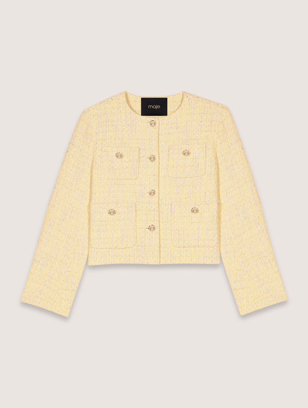 Short tweed and lurex jacket | Maje US | Maje US