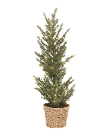 3ft Pre Lit Led Tree In Basket | Plants & Planters | Marshalls | Marshalls