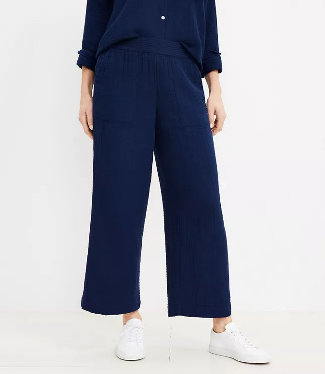 Lou & Grey Triple Cloth Wide Leg Pants | LOFT