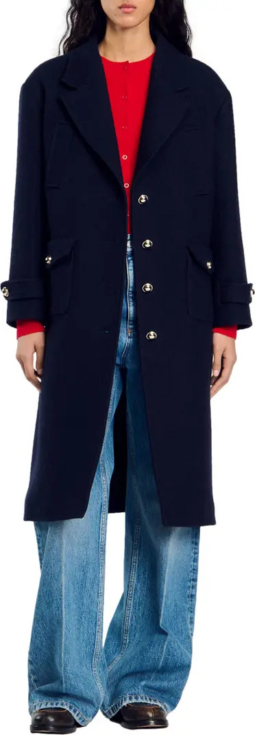SANDRO Long oversized coat | Nordstrom | Nordstrom