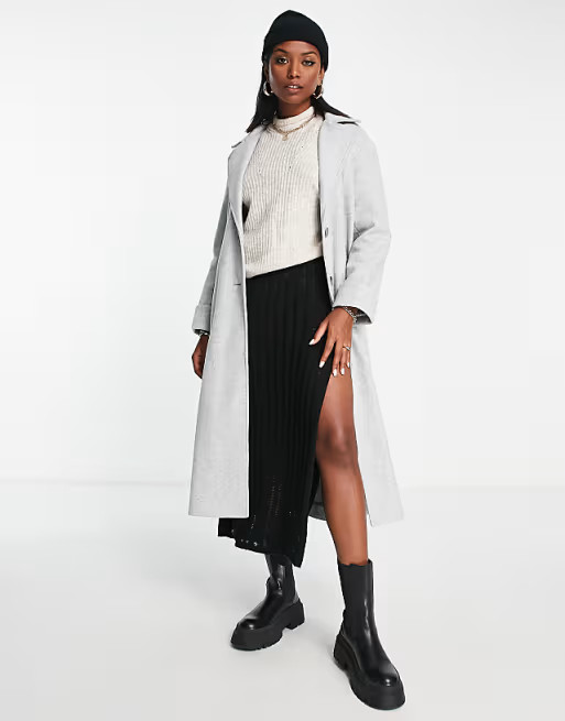 River Island formal coat in grey | ASOS (Global)