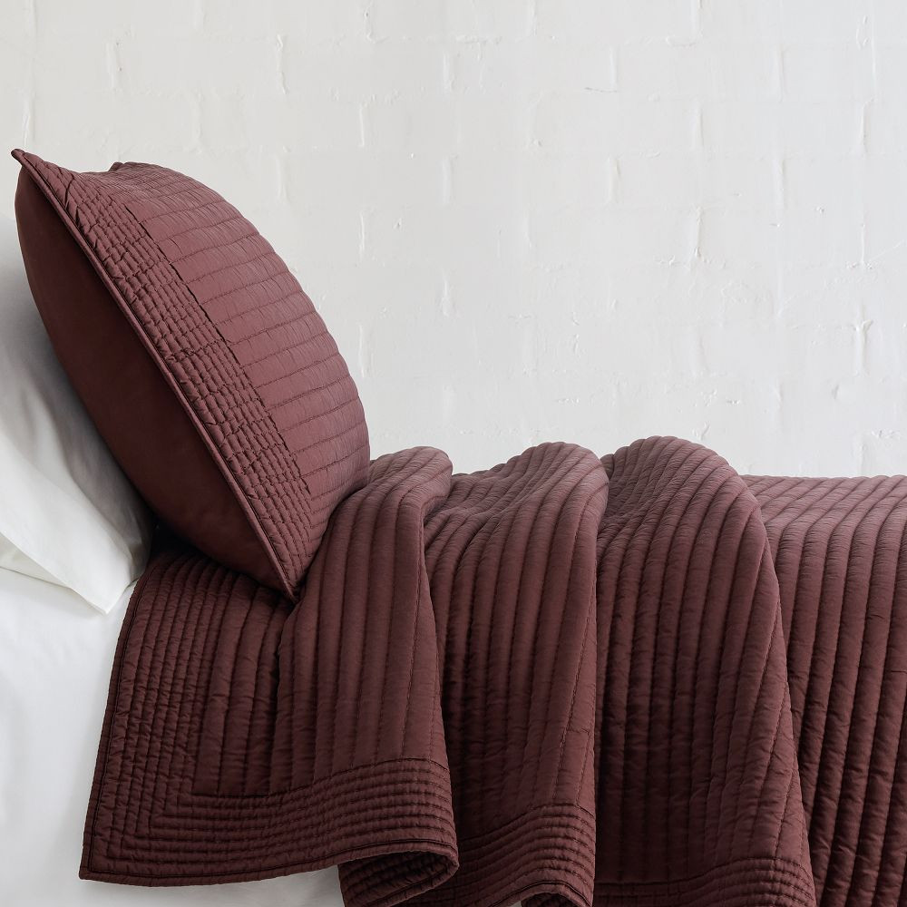 Silky TENCEL™ Pick Stitch Quilt & Shams | West Elm (US)