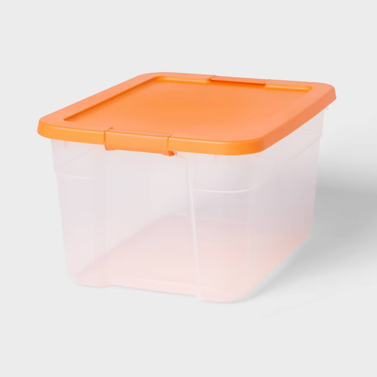 66qt Halloween Clear Latching Storage Box Orange Lid and Latch - Brightroom™ | Target