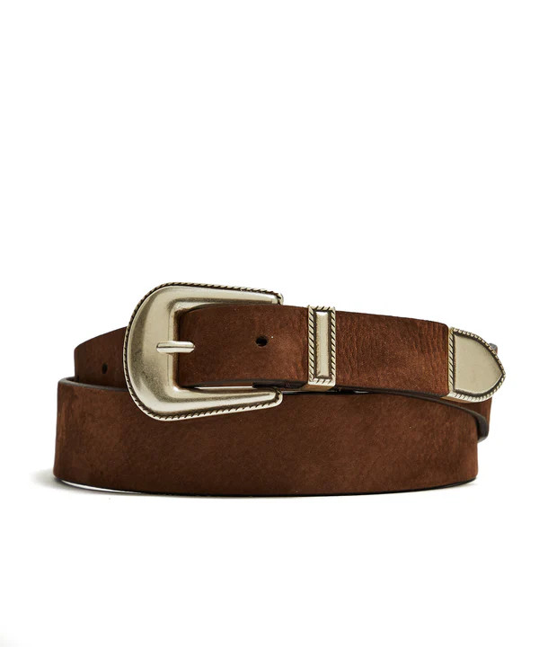 Anderson's Brown Suede Western Belt | Todd Snyder