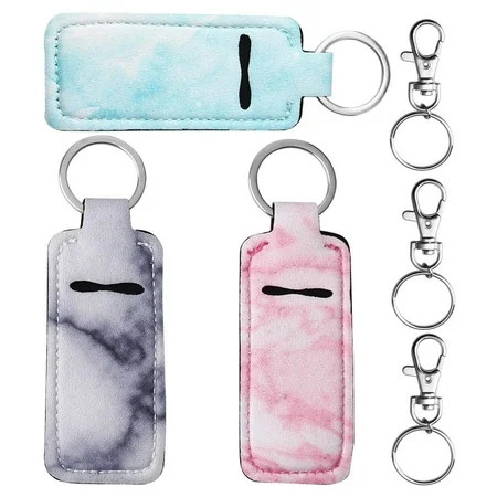 ROYI 3 Pcs Marble Chapsticks Holder for Lipstick Lip Balm Gloss Holder Stocking Stuffers Gift for Women (Pink Blue Grey) | Walmart (US)