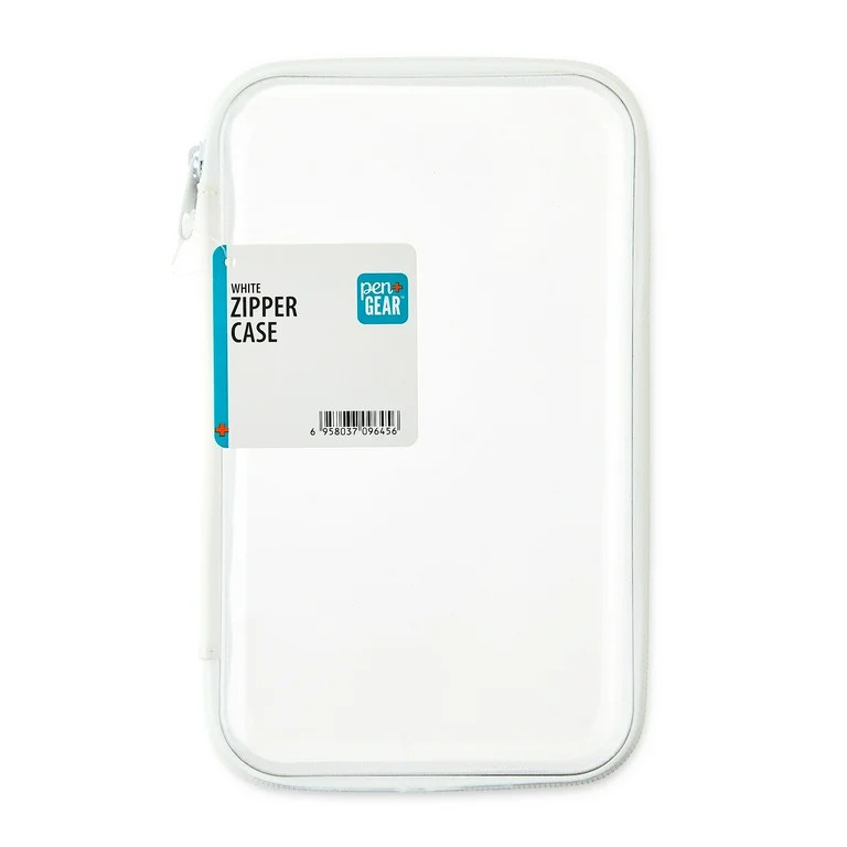 Pen+Gear Clear Zipper Case, White Pencil - Walmart.com | Walmart (US)