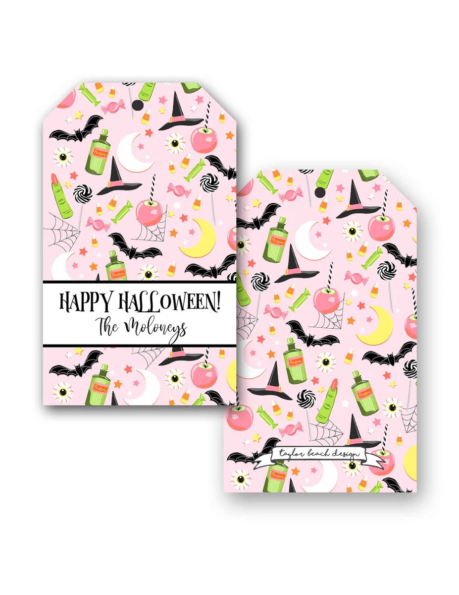 Happy Haunts Personalized Halloween Hang Tags, Taffy | Taylor Beach Design