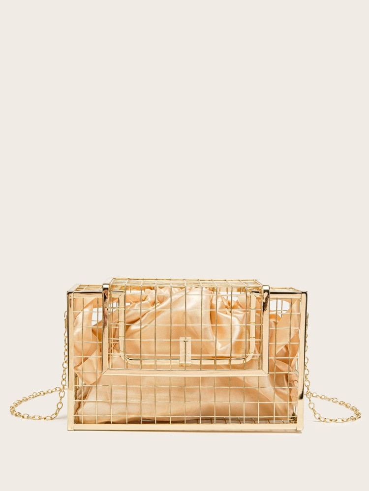 Hollow Out Metal Chain Bag | SHEIN