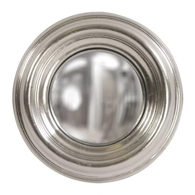 Round Metallic Silver Convex Wall Mirror | Wayfair North America