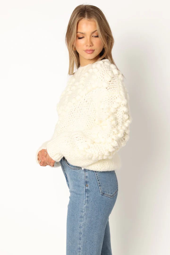 Vida Knit Sweater - White | Petal & Pup (US)
