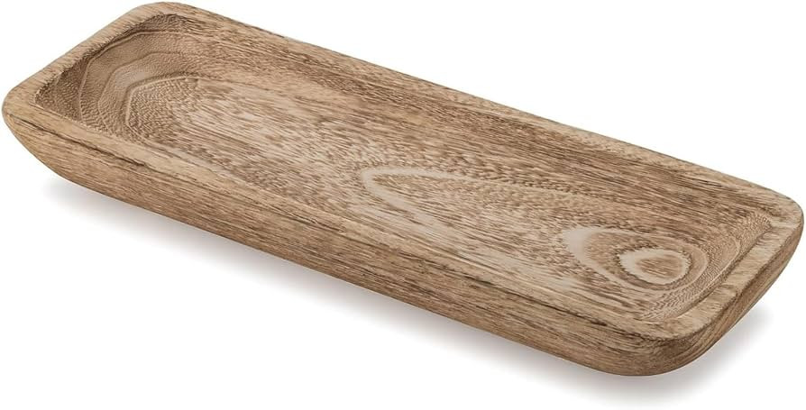 Large Vintage Wooden Dough Bowl 16.1x5.8 Inch, Decorative Farmhouse Wood Bowls for Restaurant Caf... | Amazon (UK)