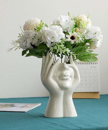 anokha White Home Style Ceramic Vase | Zulily