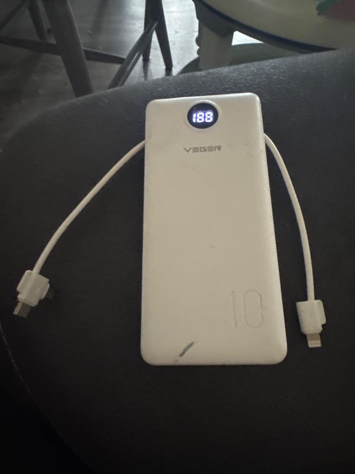 VEGER Portable Charger for iPhone Built in Cables and Wall Plug, 10000mah Slim Fast Charging USB ... | Amazon (US)