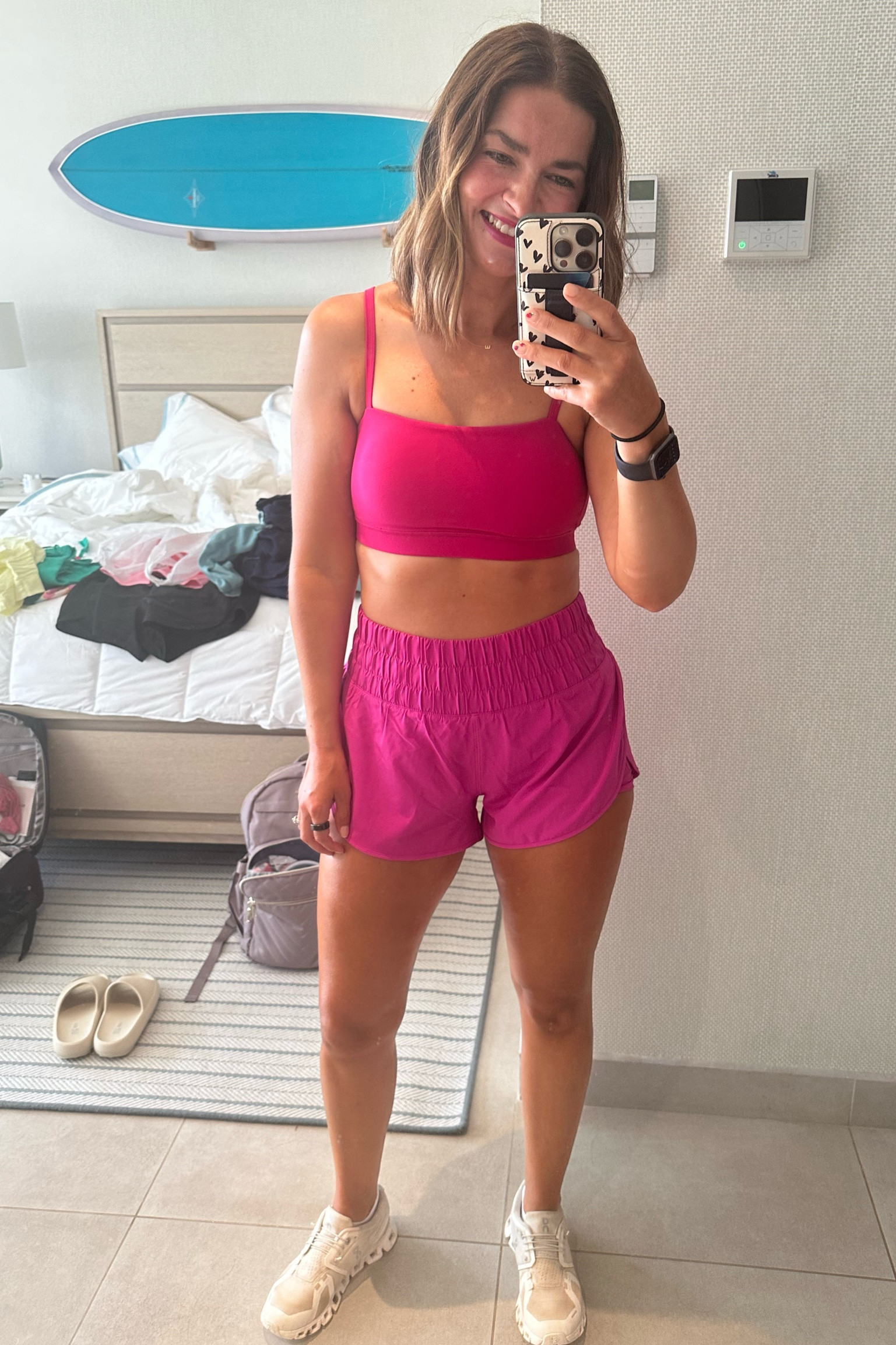 The cutest work out set. Could wear this all day as it’s that comfy! Shorts have built in biker shorts underneath so you can still mom in them too. 

#LTKActive #LTKFindsUnder50 #LTKFitness