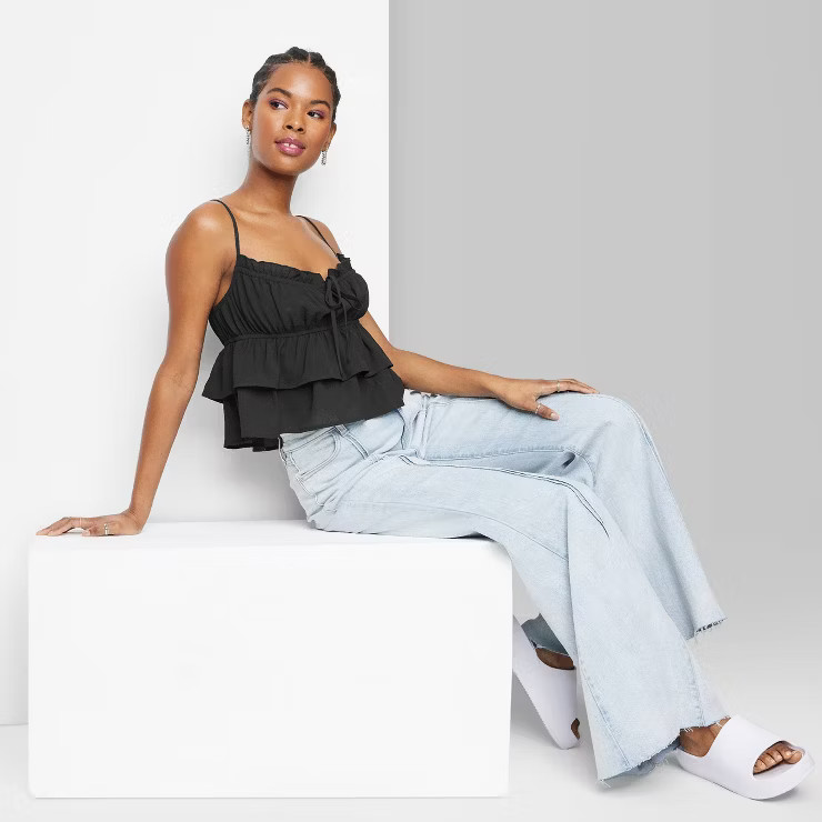 Women's Tiered Ruffle Tank Top - Wild Fable™ | Target