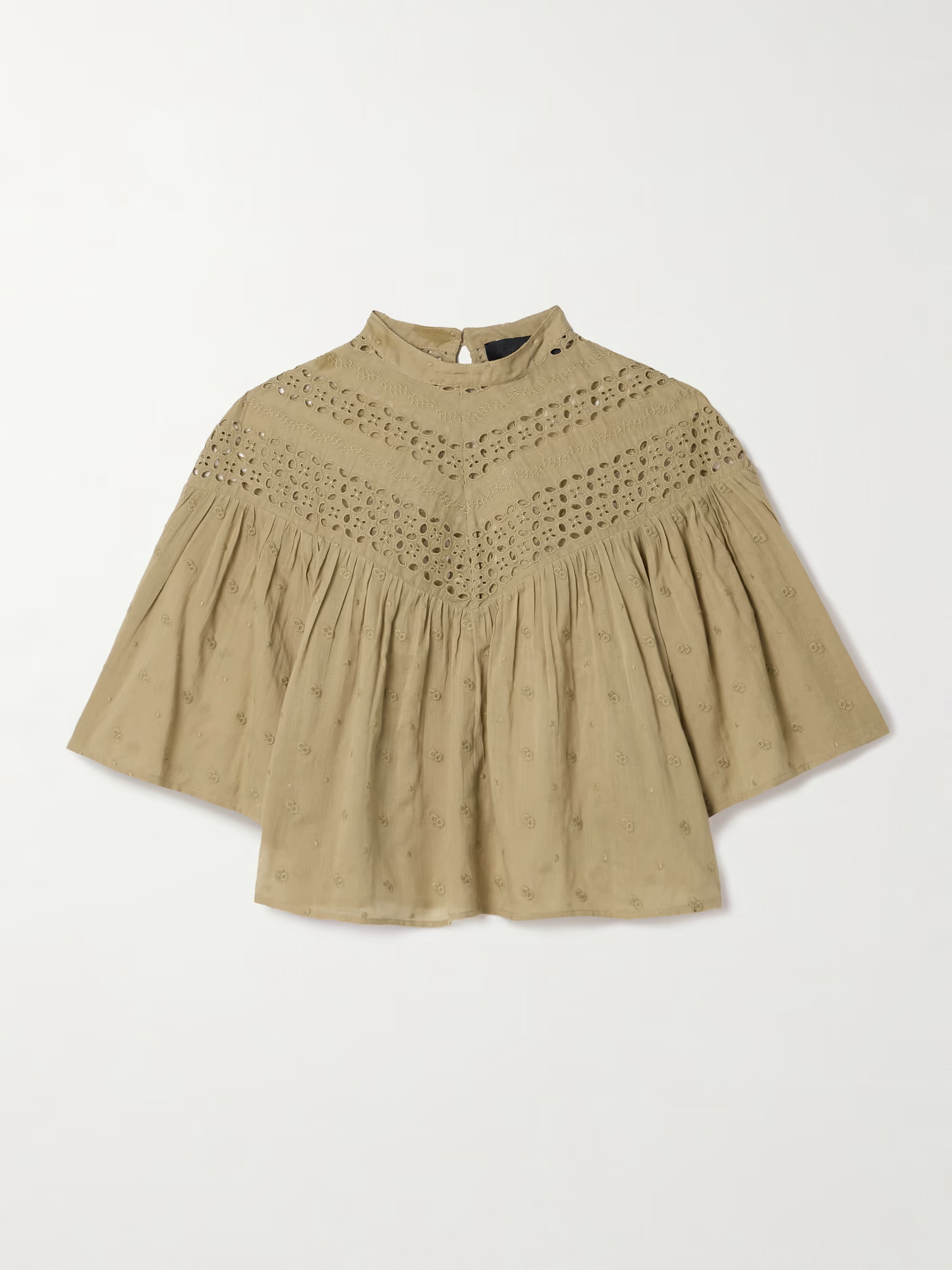 Mikki embroidered broderie anglaise cotton-voile blouse | NET-A-PORTER (US)