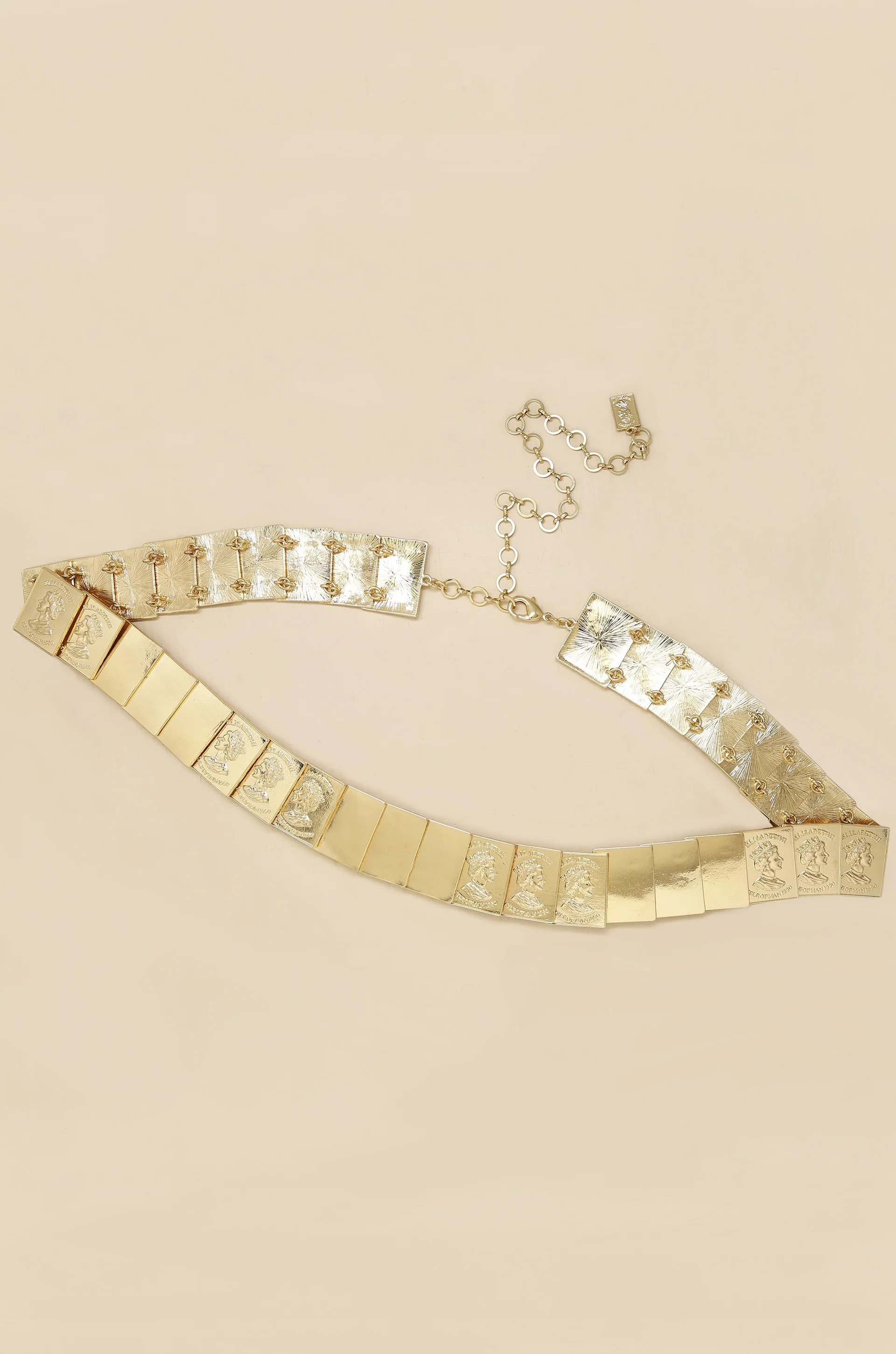 Flat Gold Bar Belt | Ettika