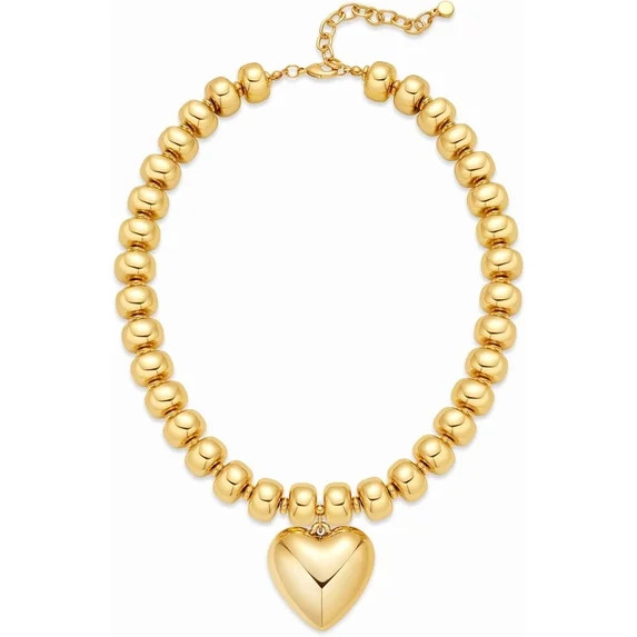 SUETOR Gold Heart Pendant Necklaces for Women Colorful Acrylic Resin Beaded Choker Necklace Fashi... | Walmart (US)