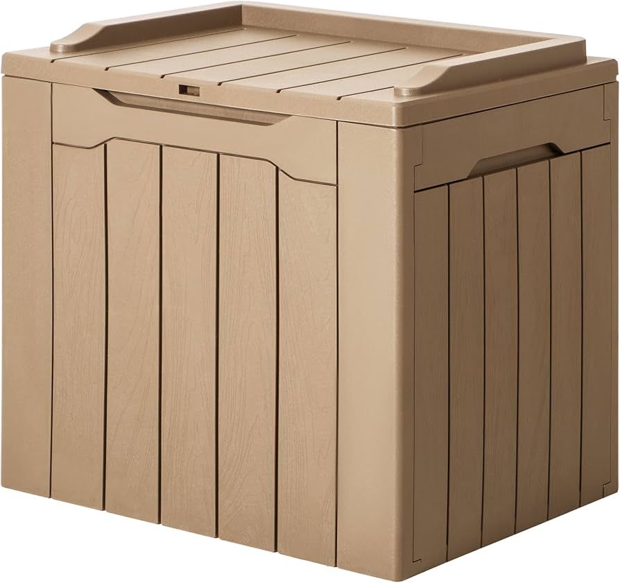 JUMMICO 31 Gallon Resin Deck Box Waterproof Indoor Outdoor Storage Boxes for Patio Furniture Cush... | Amazon (US)