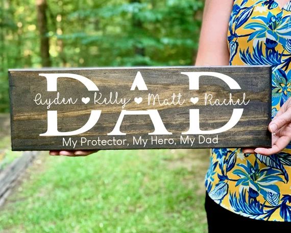 Dad Wood Sign Dad Birthday Gift Fathers Day Gift for Dad | Etsy | Etsy (US)