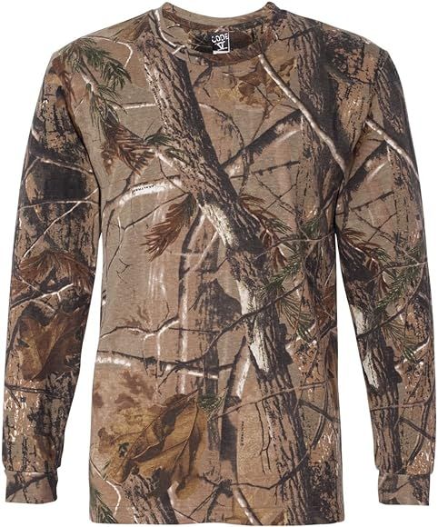 Code Five Mens 100% Ringspun Cotton Licensed Realtree® Camouflage Crew Neck Long Sleeve Tee (398... | Amazon (US)