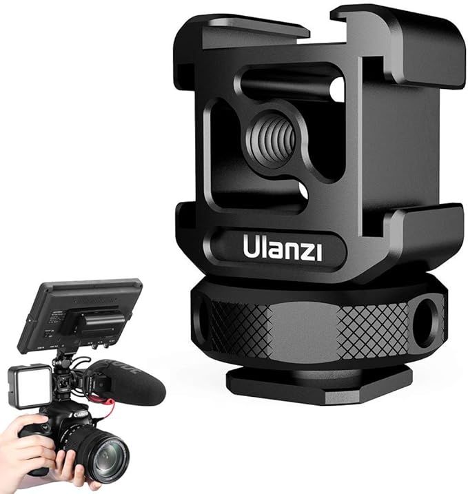 ULANZI PT-12 Camera Hot Shoe Extension Bracket with Triple Cold Shoe Mounts for Microphone LED Vi... | Amazon (US)