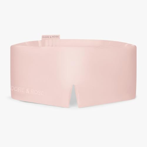 Dore & Rose Deep Sleep Mask Light Blocking, 23 Momme Mulberry Silk Eye Mask, Ultra Soft, Adjustable - Travel Sleeping Mask for Men & Women (Pink) | Amazon (US)