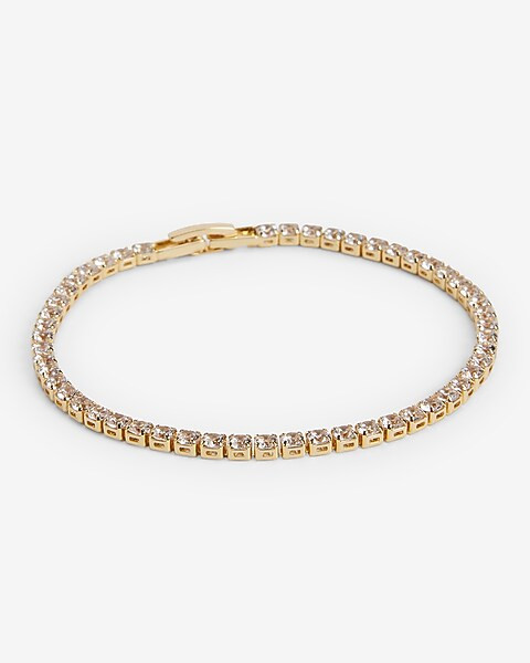 Rhinestone Embellished Tennis Bracelet | Express