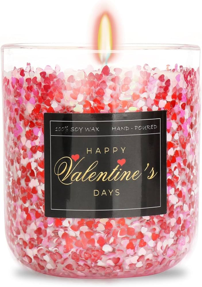 FAMGift Valentines Day Gifts for Her, Happy Valentines Candle for Women, Valentines Decorations, ... | Amazon (US)