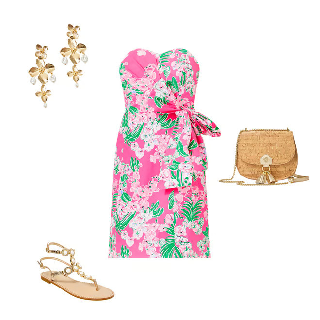 Stela Strapless Stretch Bow Dress | Lilly Pulitzer