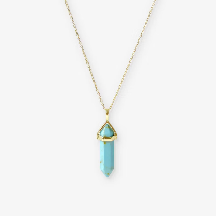 Sanctuary Project Semi Precious Turquoise Crystal Pendant Necklace Gold | Target