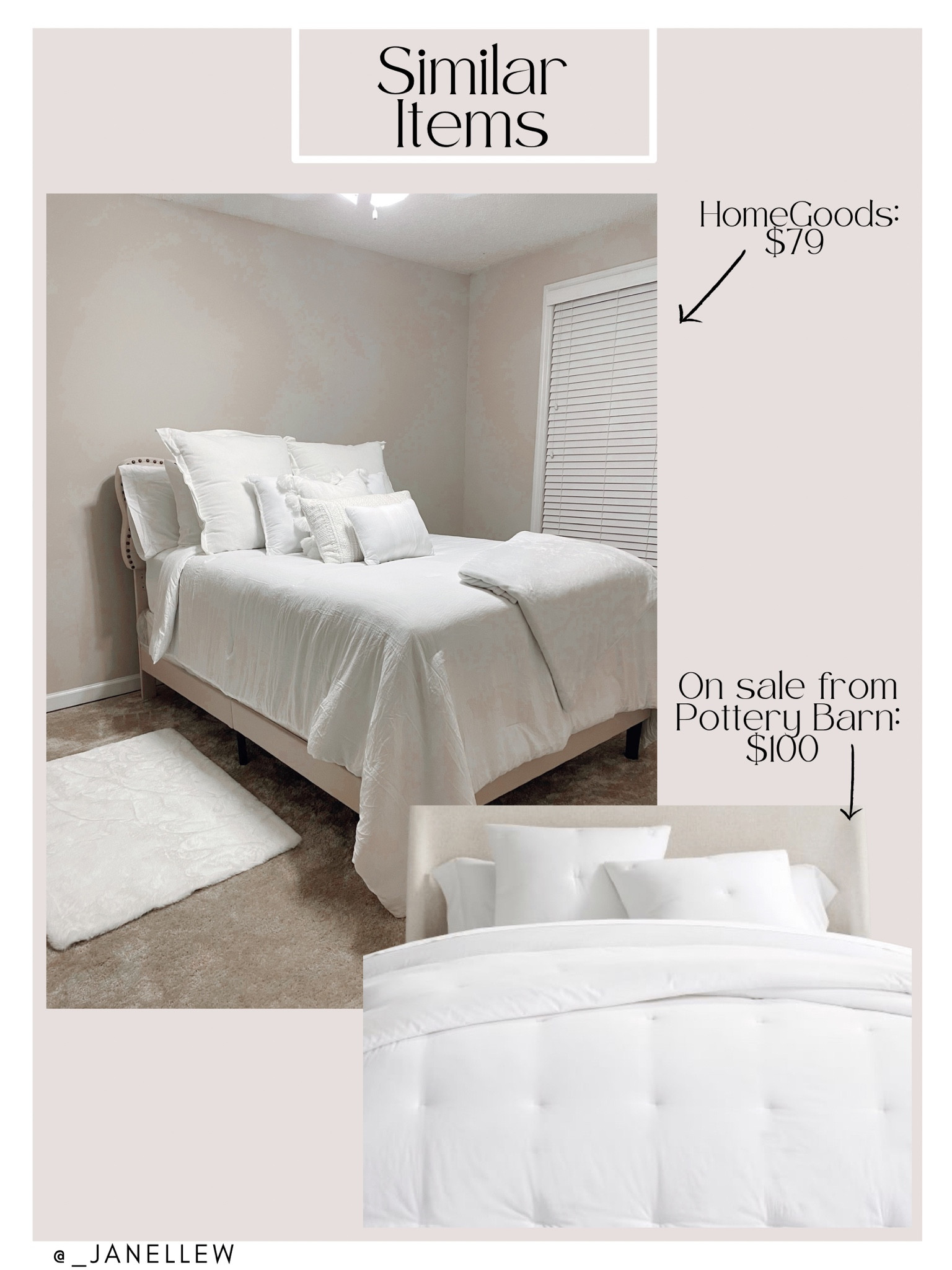 I found a great dupe for my bedding set at Pottery Barn!! It’s on sale for $100!! You can’t beat that! Sale ends today, so get it while you can. 

•Follow for more home decor!!•

#homedecor #decor  #potterybarn #beddingset #bedding #white #neutral #comforterset

#LTKsalealert #LTKhome #LTKstyletip