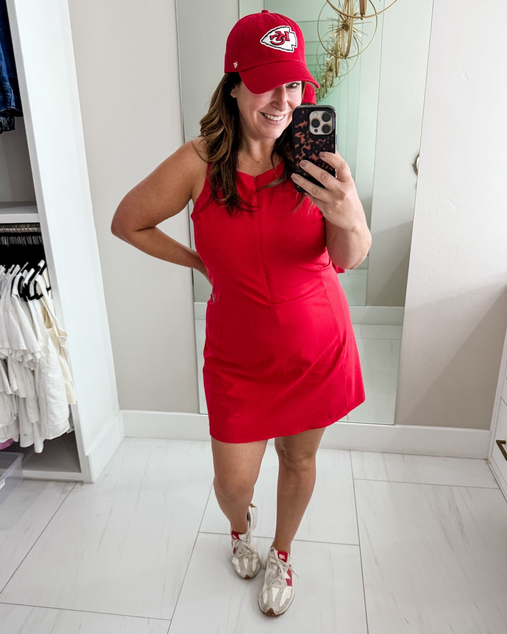 Game Day fit wearing XL in dress | new customers use code RYANNEXSPANX 

#LTKSeasonal #LTKU #LTKActive