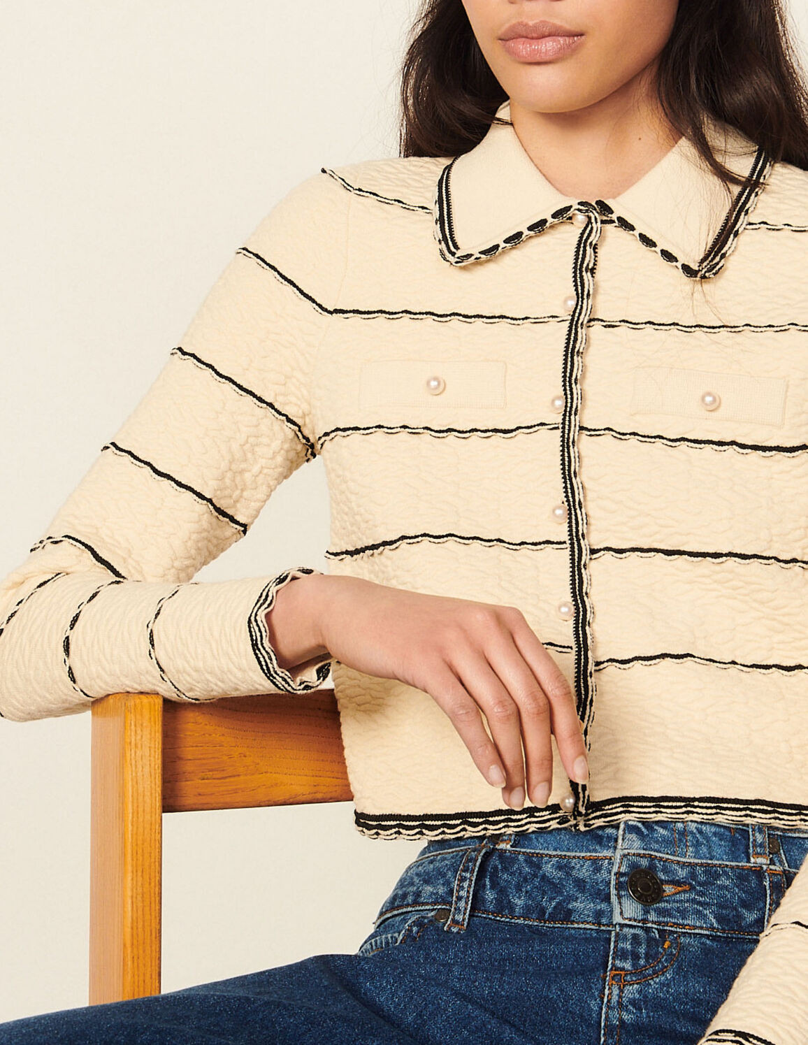 Short jacket-style coatigan | Sandro-Paris US