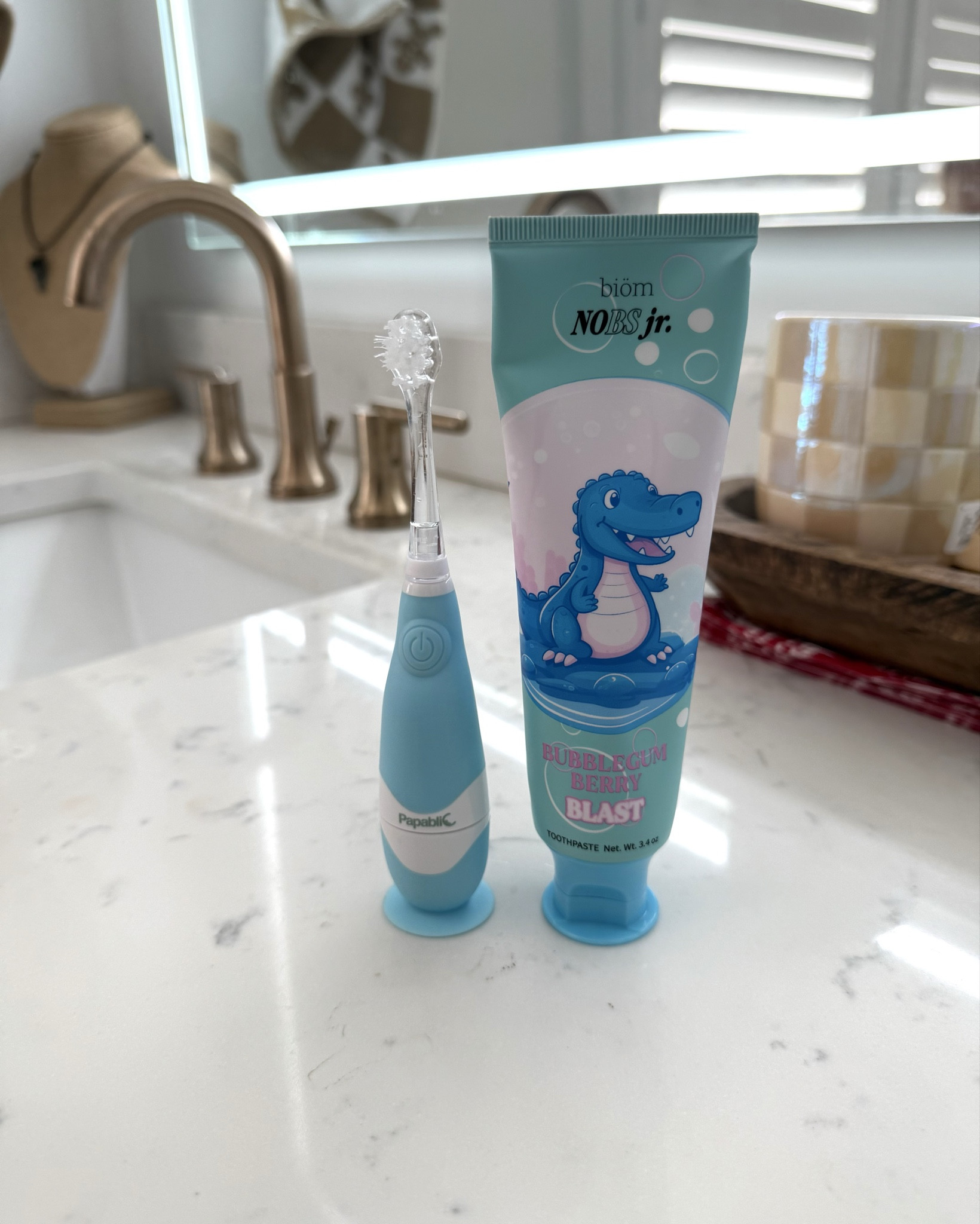 Fluoride free toddlers toothpaste and toddler electric toothbrush 

#LTKBeauty #LTKBaby #LTKKids